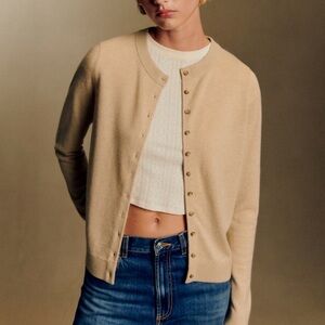 Sezane Classic Beige Cardigan